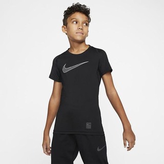 Top Nike Pro Maneca Scurta Training Baieti Negrii Gri | VBCQ-57206